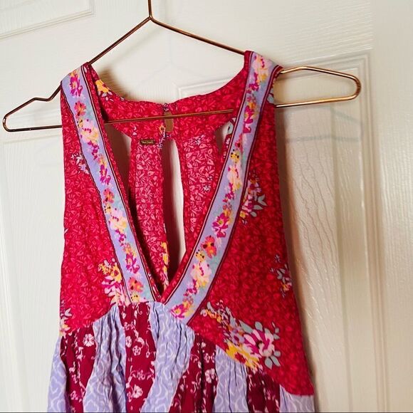 EUC Free People Dream Darlin Raspberry Printed Top Small - Picture 7 of 7